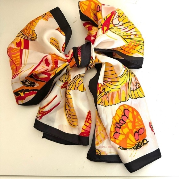 Adrienne Landau Accessories - Adrienne Landau Oblong Silk Butterflies Scarf